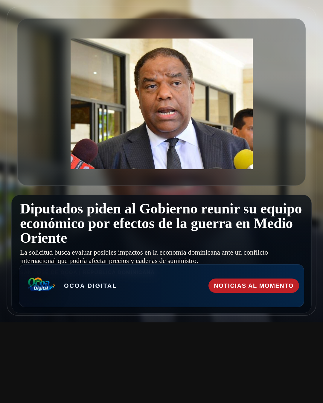 Diputados piden al Gobierno reunir su equipo económico por efectos de la guerra en Medio Oriente