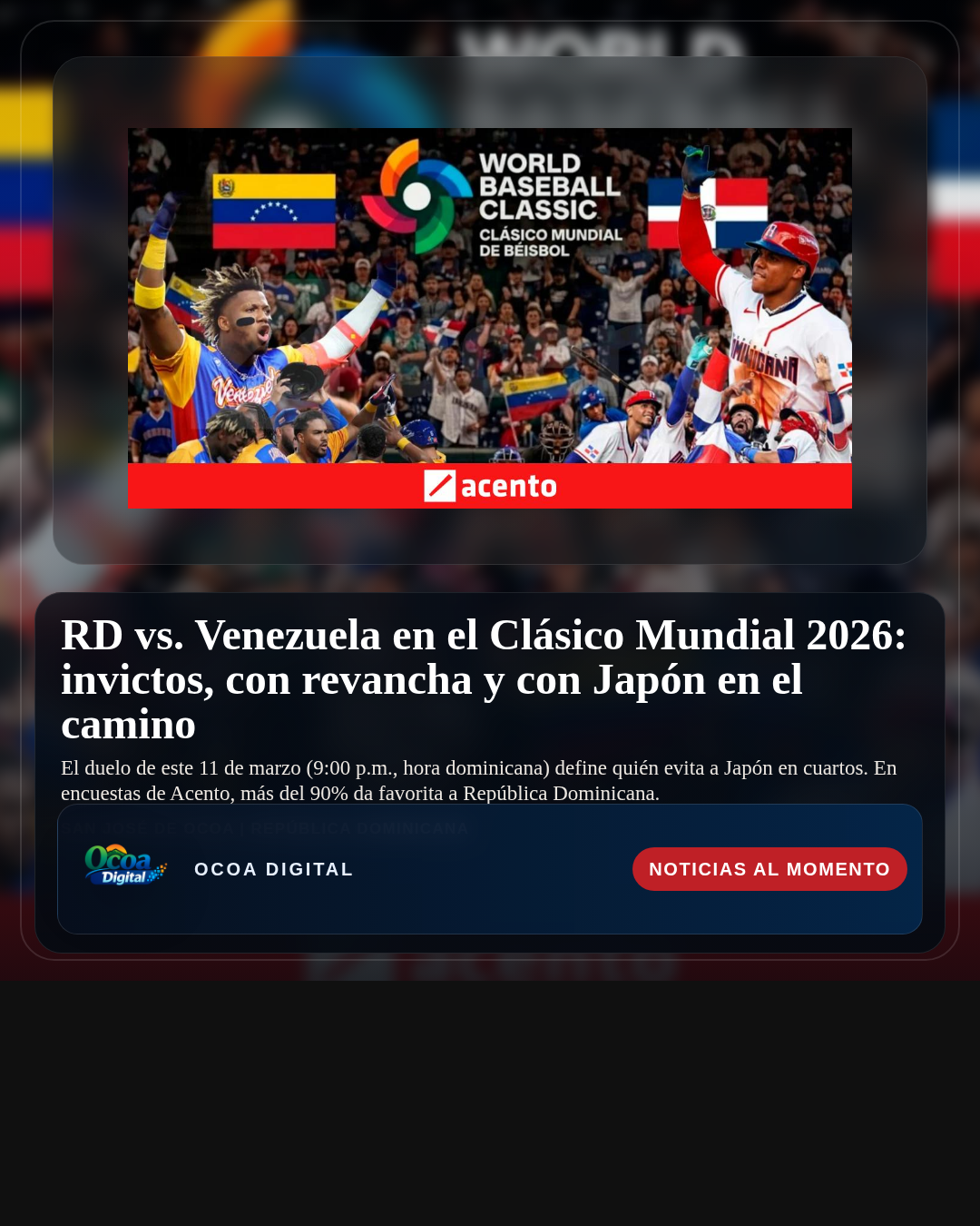 RD vs. Venezuela en el Clásico Mundial 2026: invictos, con revancha y con Japón en el camino