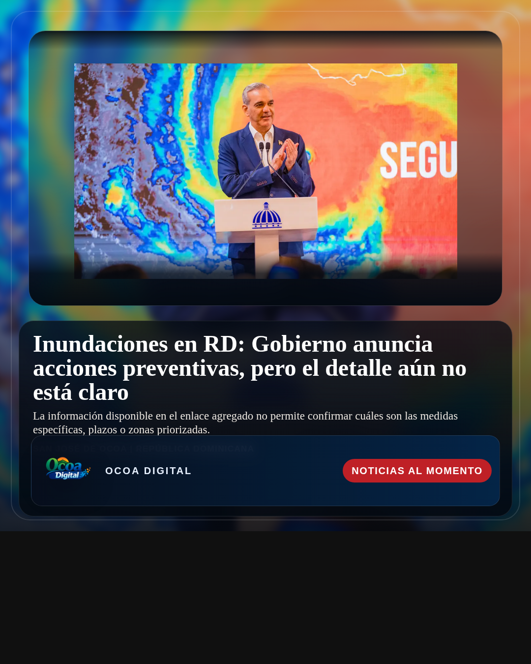 Inundaciones en RD: Gobierno anuncia acciones preventivas, pero el detalle aún no está claro