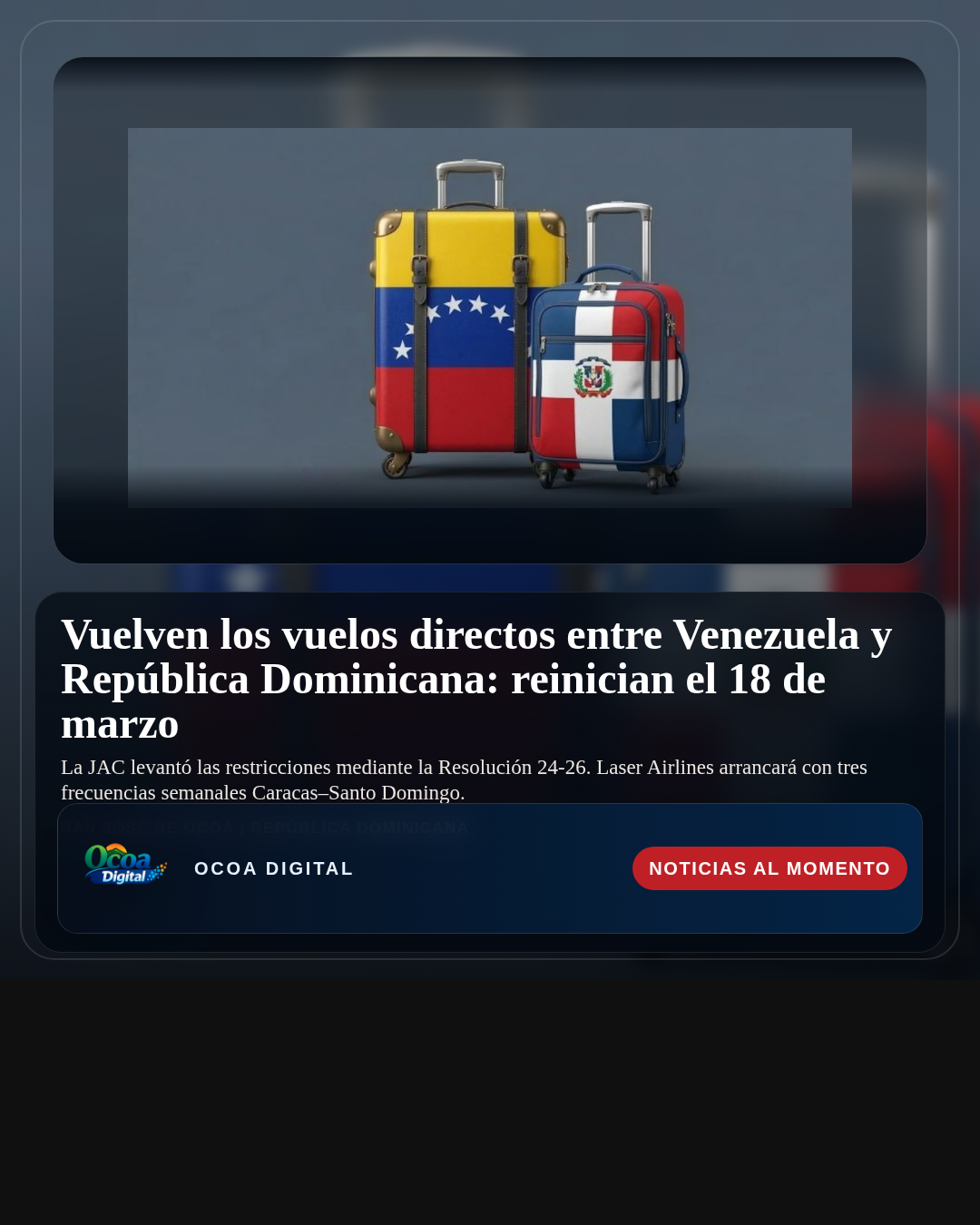 Vuelven los vuelos directos entre Venezuela y República Dominicana: reinician el 18 de marzo