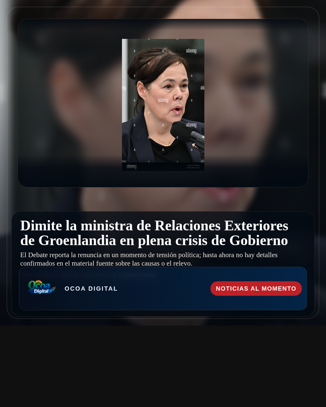 Dimite la ministra de Relaciones Exteriores de Groenlandia en plena crisis de Gobierno
