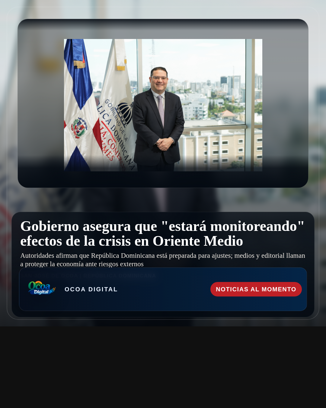 Gobierno asegura que "estará monitoreando" efectos de la crisis en Oriente Medio