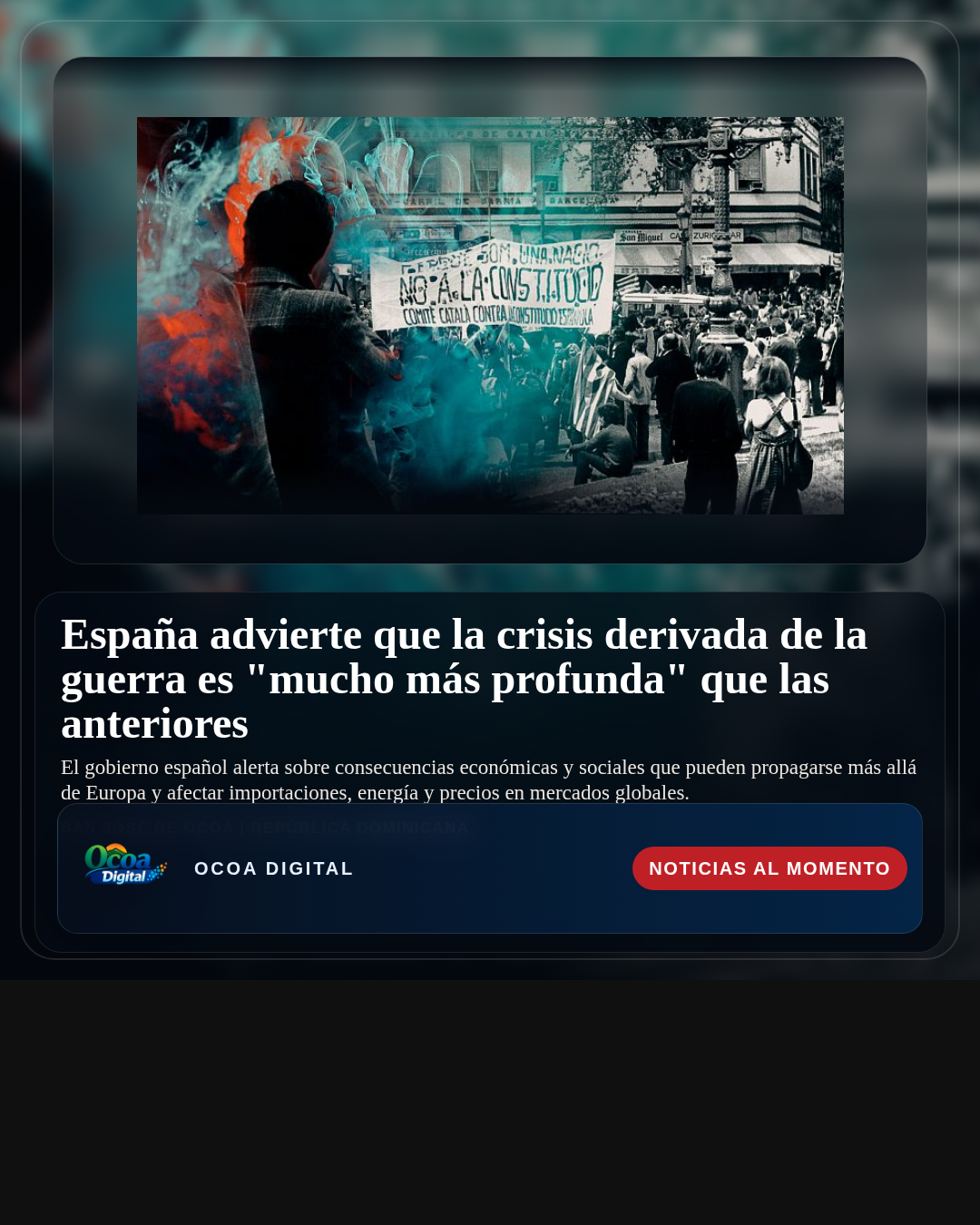 España advierte que la crisis derivada de la guerra es "mucho más profunda" que las anteriores