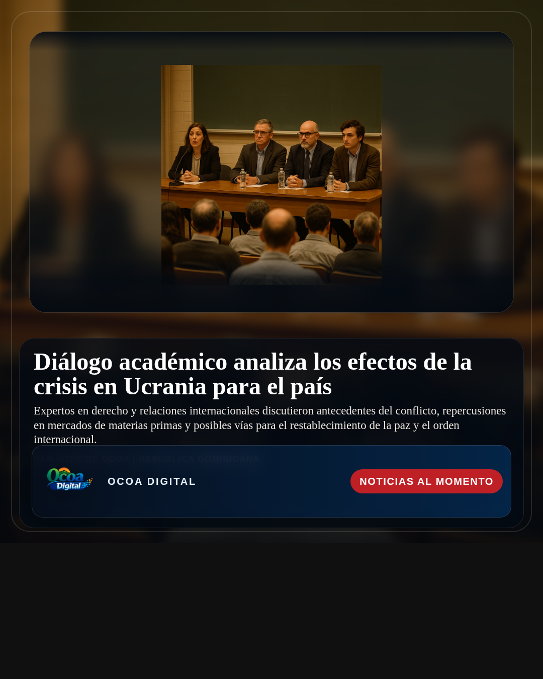 Diálogo académico analiza los efectos de la crisis en Ucrania para el país
