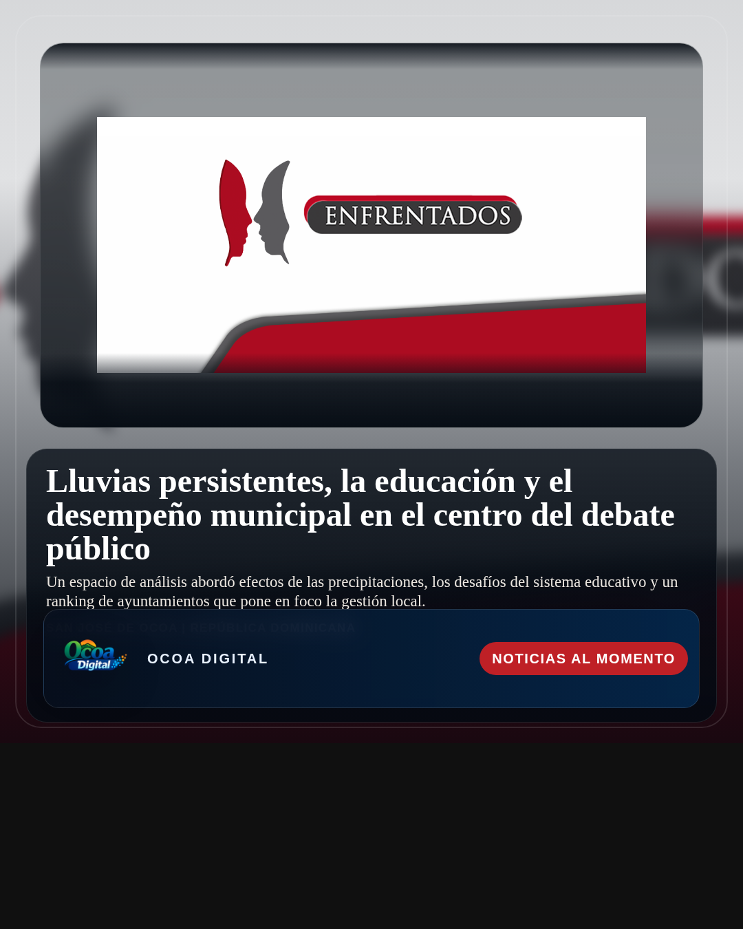Lluvias persistentes, la educación y el desempeño municipal en el centro del debate público