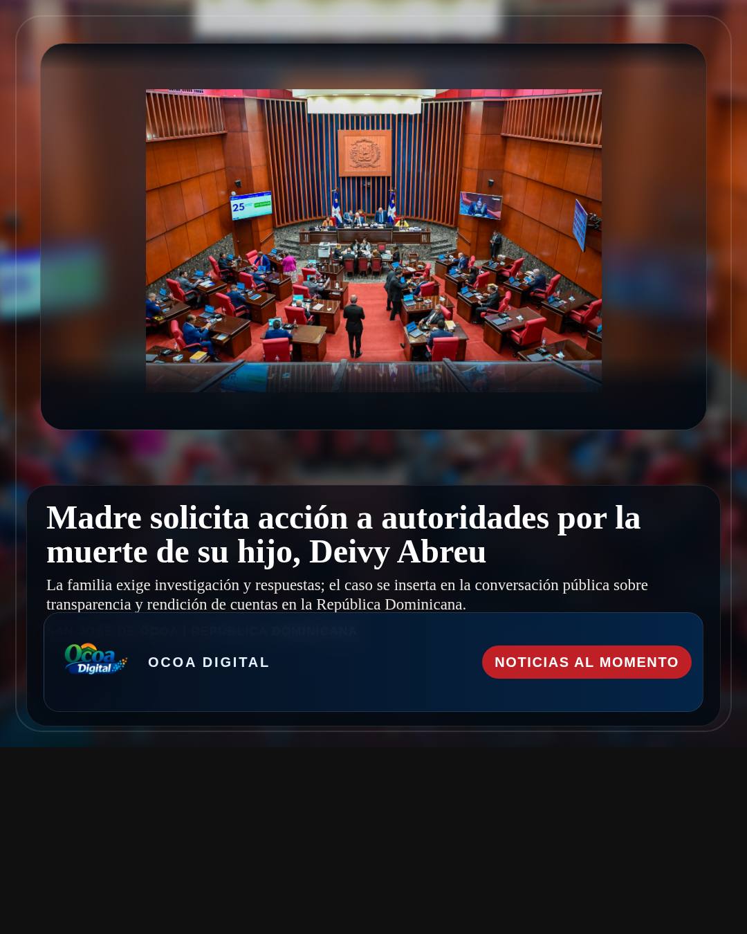Madre solicita acción a autoridades por la muerte de su hijo, Deivy Abreu