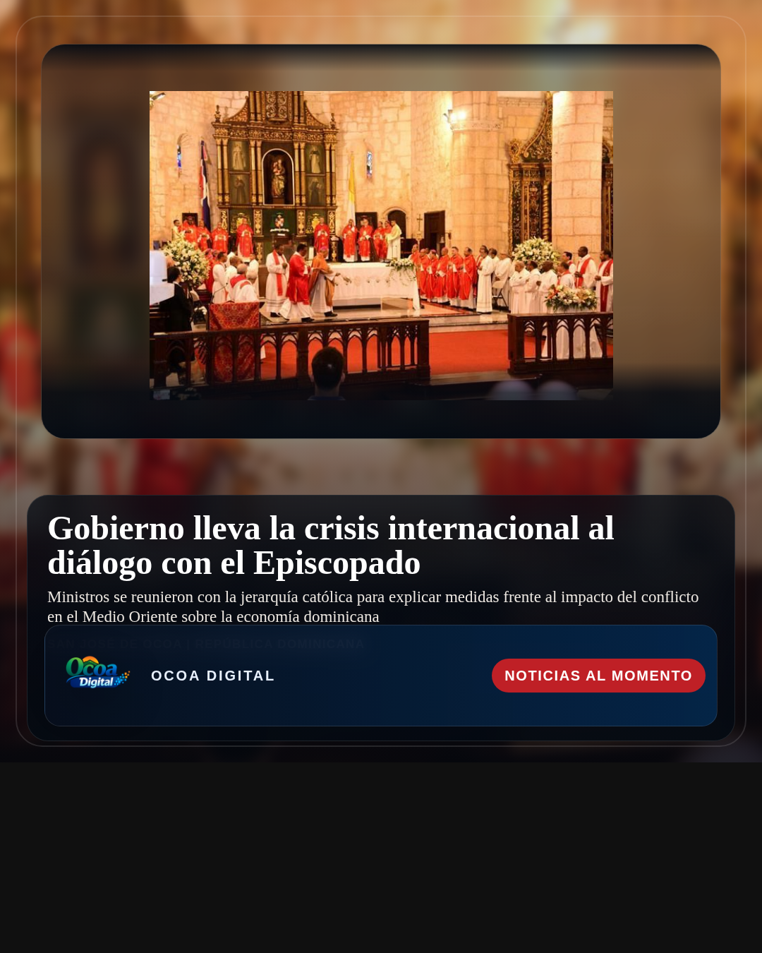 Gobierno lleva la crisis internacional al diálogo con el Episcopado