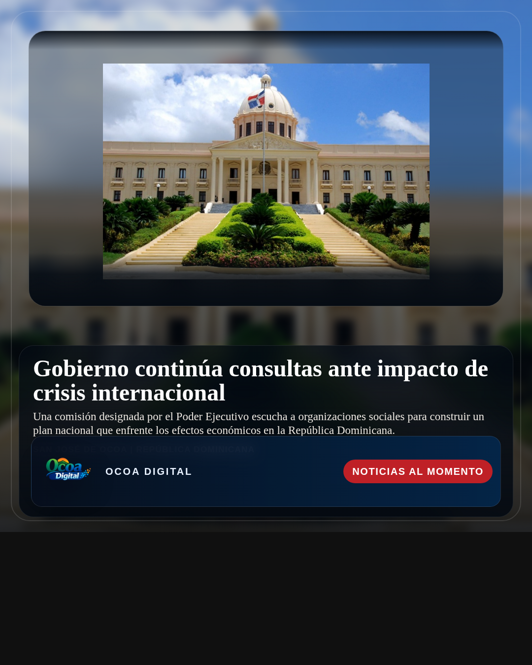 Gobierno continúa consultas ante impacto de crisis internacional