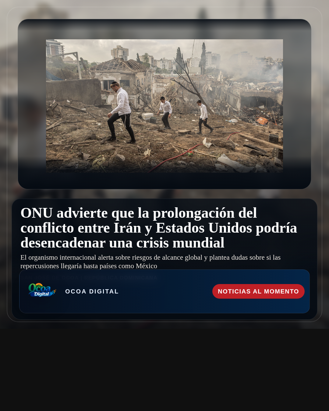 ONU advierte que la prolongación del conflicto entre Irán y Estados Unidos podría desencadenar una crisis mundial