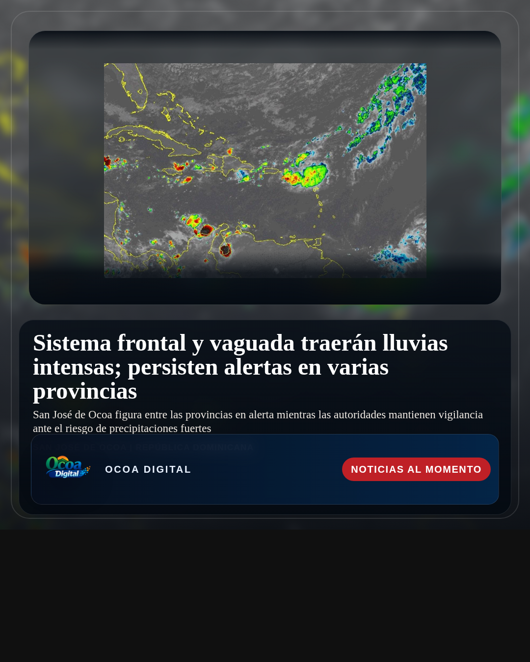 Sistema frontal y vaguada traerán lluvias intensas; persisten alertas en varias provincias