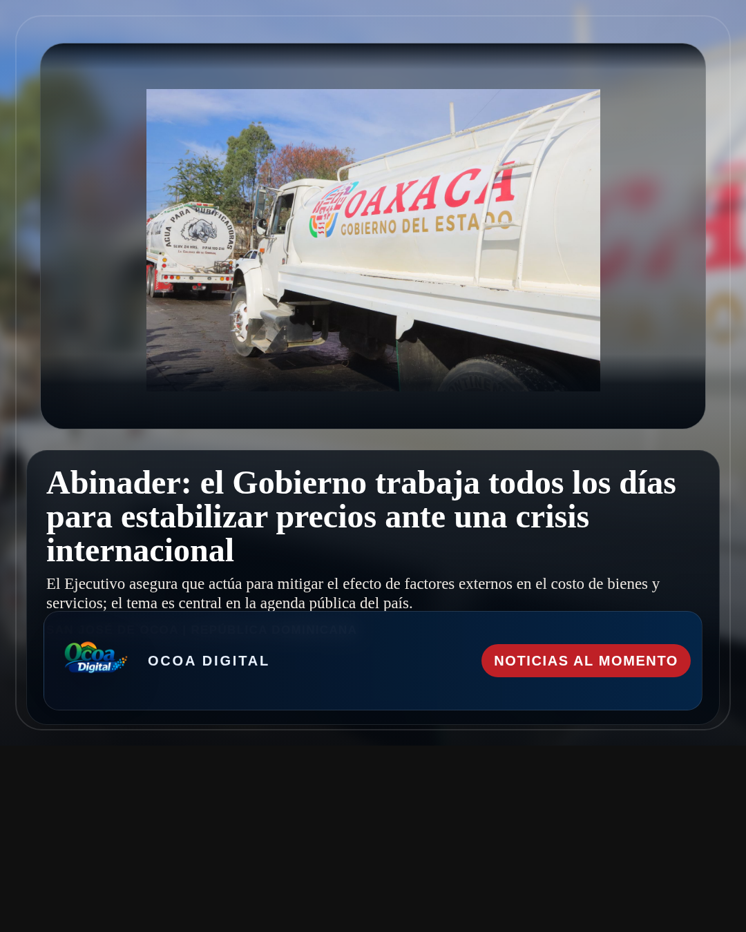Abinader: el Gobierno trabaja todos los días para estabilizar precios ante una crisis internacional