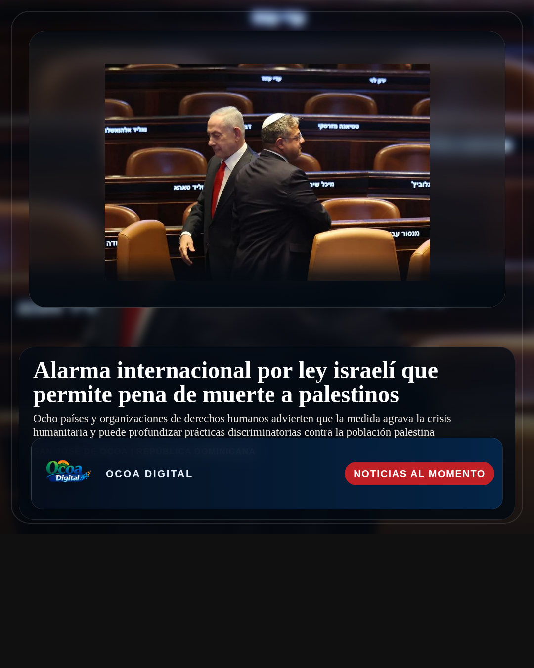 Alarma internacional por ley israelí que permite pena de muerte a palestinos