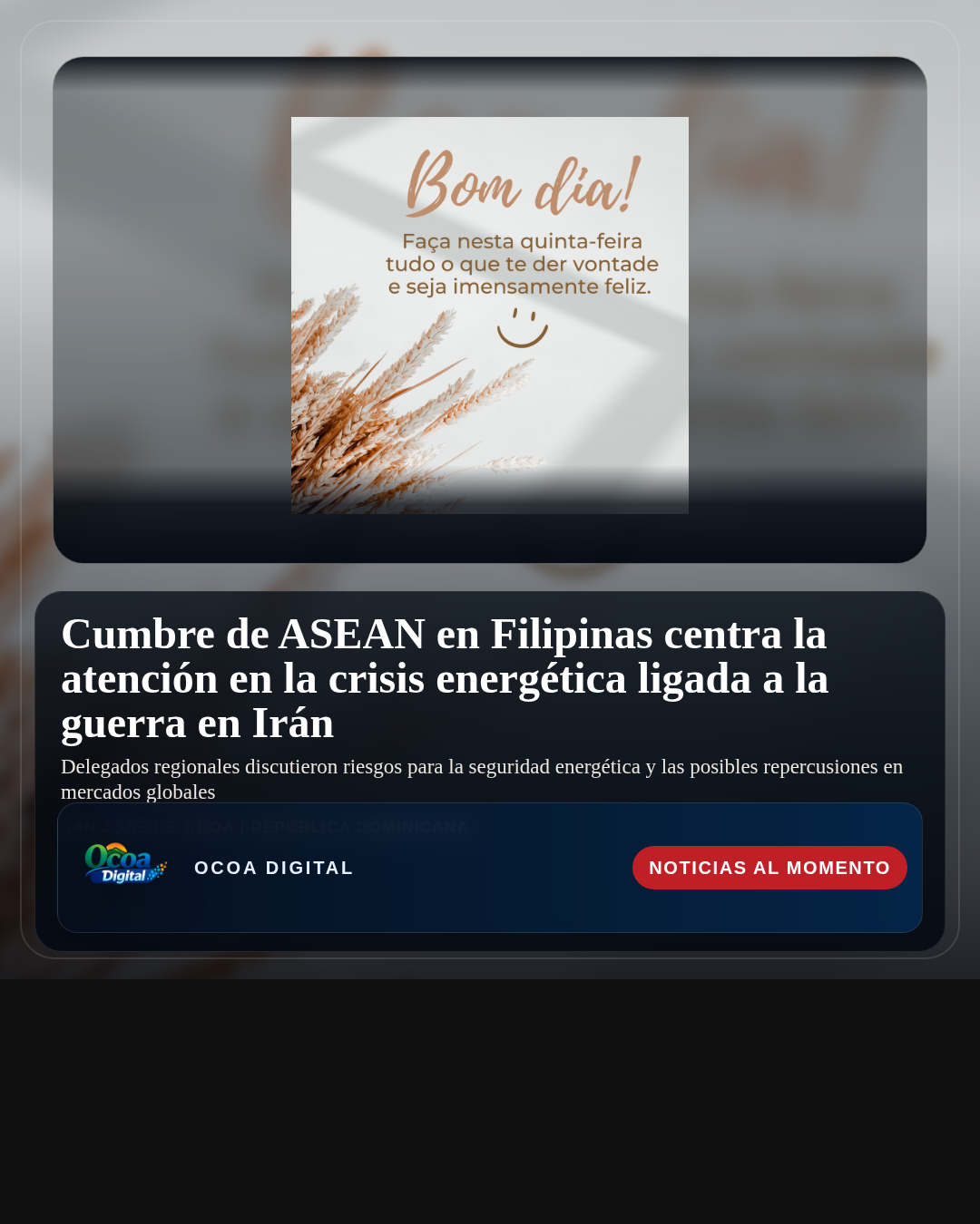 Cumbre de ASEAN en Filipinas centra la atención en la crisis energética ligada a la guerra en Irán
