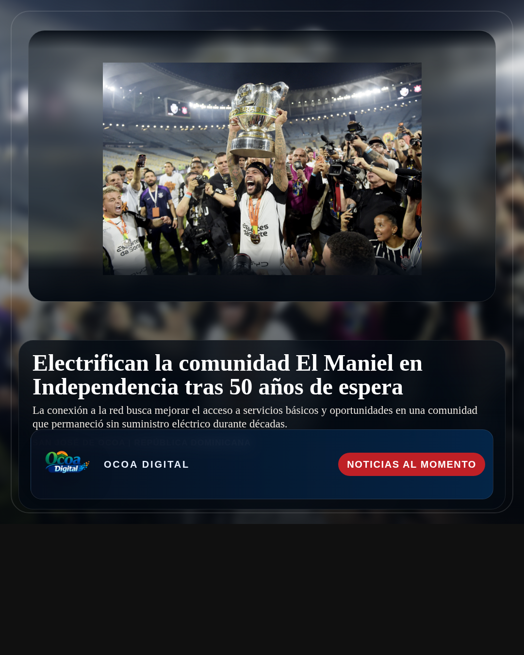 Electrifican la comunidad El Maniel en Independencia tras 50 años de espera