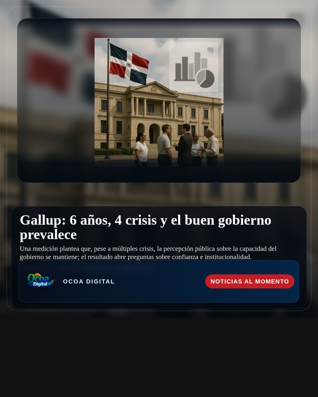 Gallup: 6 años, 4 crisis y el buen gobierno prevalece