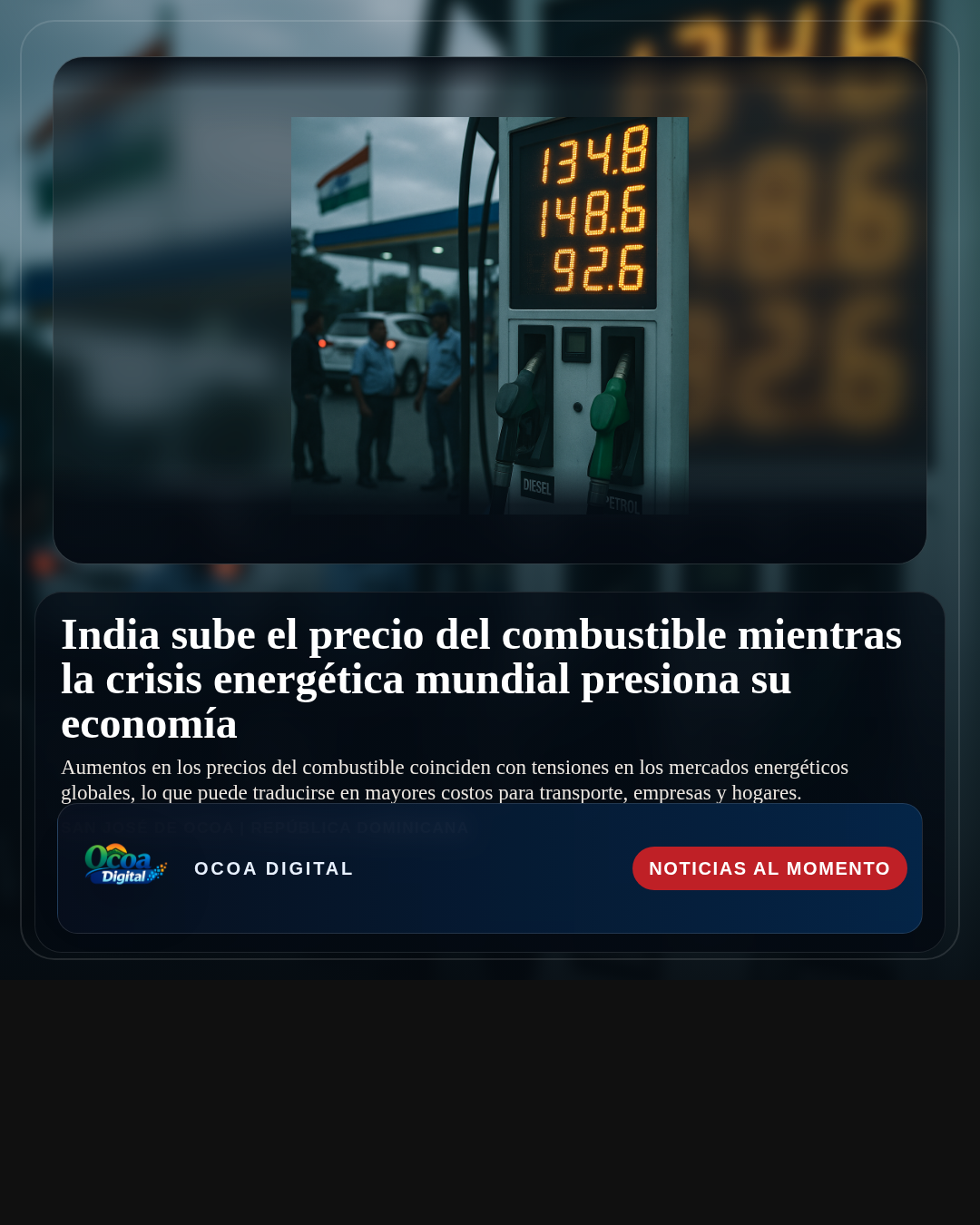India sube el precio del combustible mientras la crisis energética mundial presiona su economía