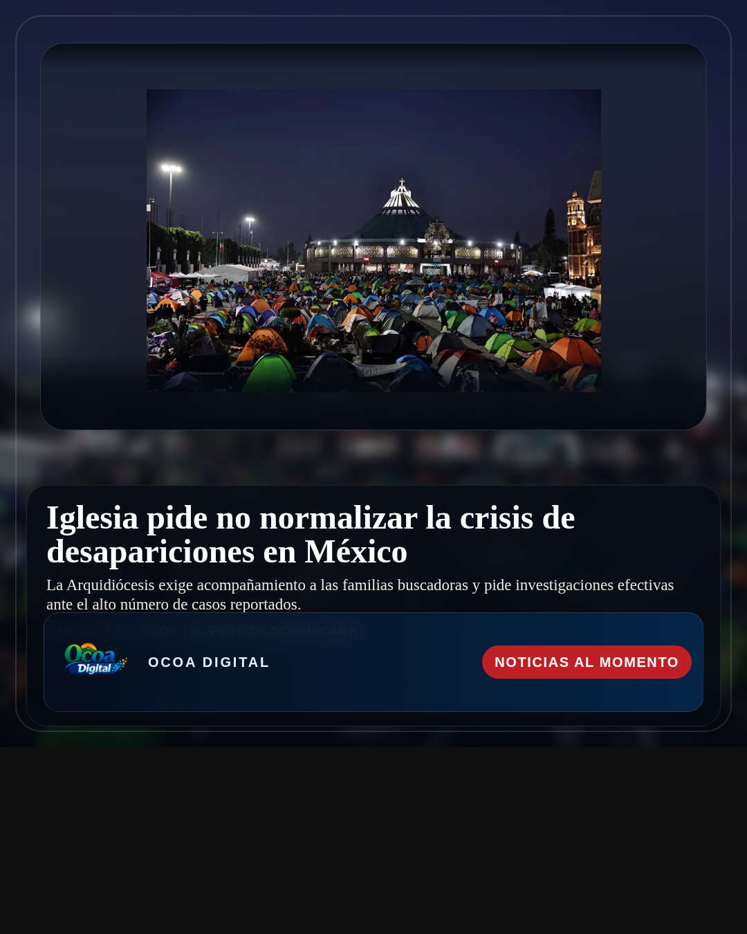 Iglesia pide no normalizar la crisis de desapariciones en México