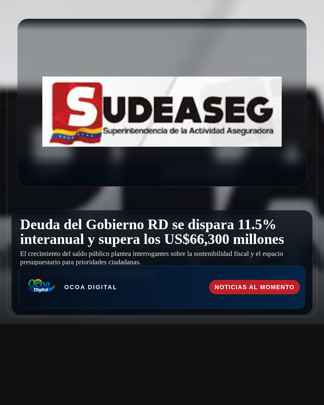 Deuda del Gobierno RD se dispara 11.5% interanual y supera los US$66,300 millones