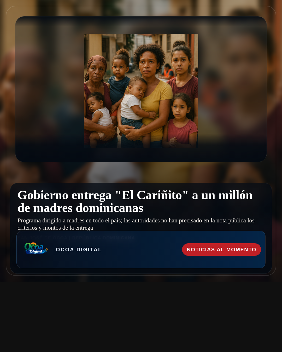 Gobierno entrega "El Cariñito" a un millón de madres dominicanas
