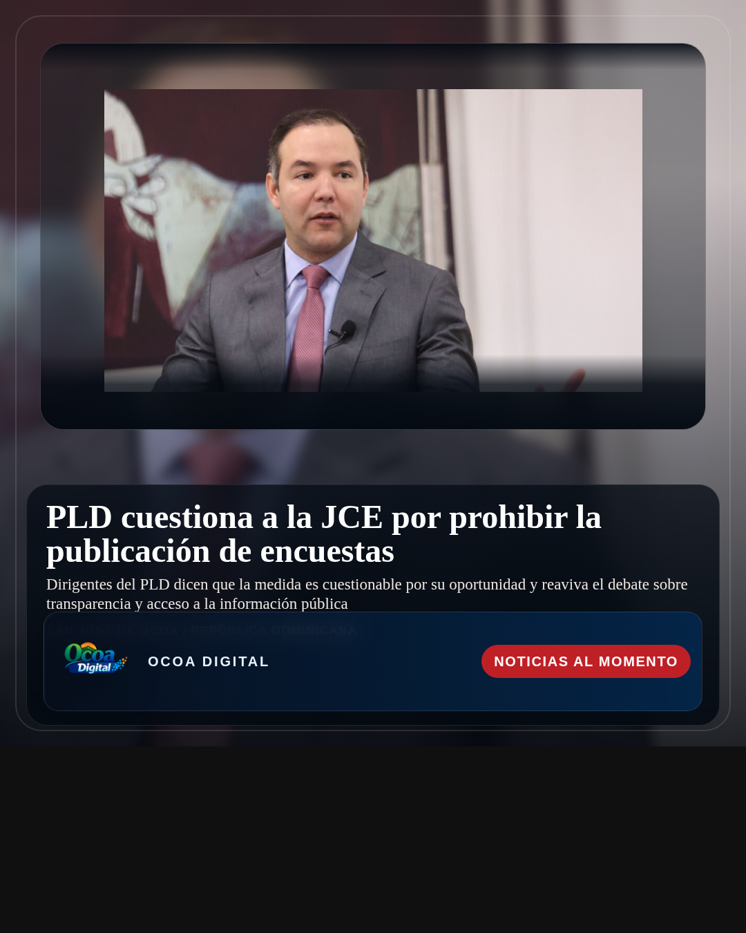 PLD cuestiona a la JCE por prohibir la publicación de encuestas