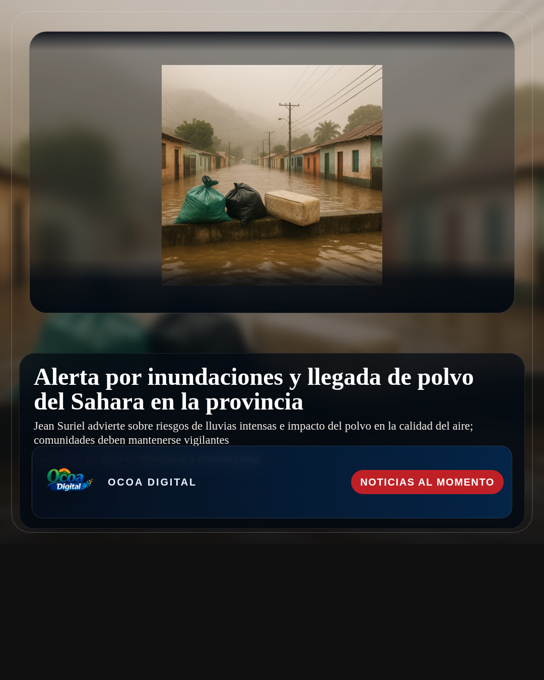 Alerta por inundaciones y llegada de polvo del Sahara en la provincia