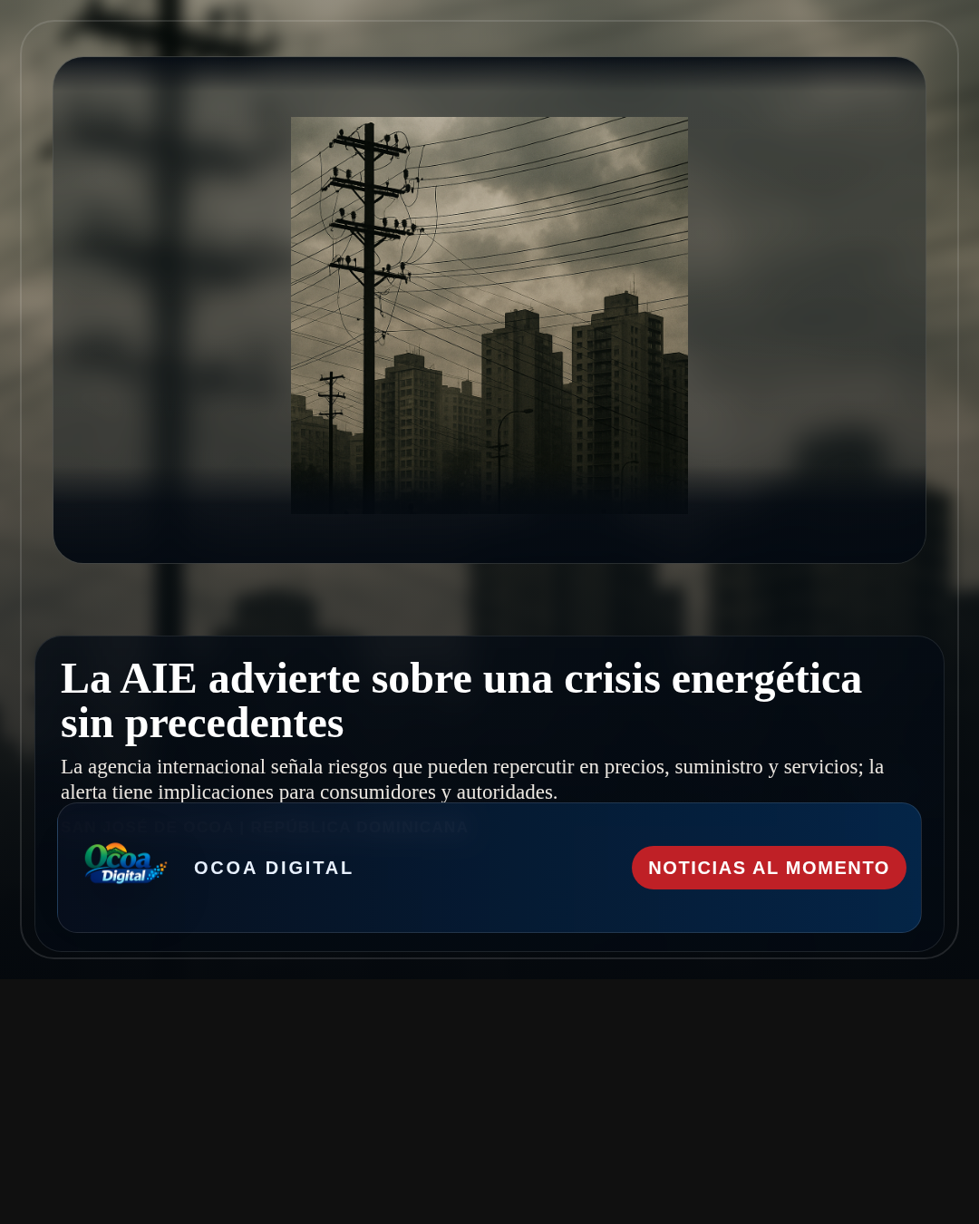 La AIE advierte sobre una crisis energética sin precedentes