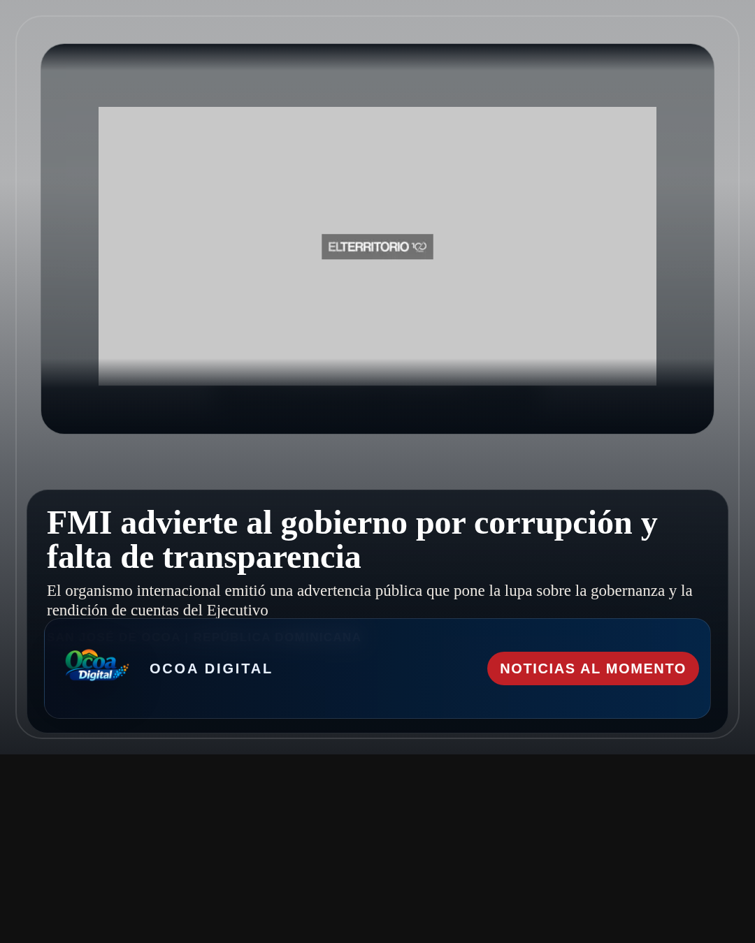 FMI advierte al gobierno por corrupción y falta de transparencia