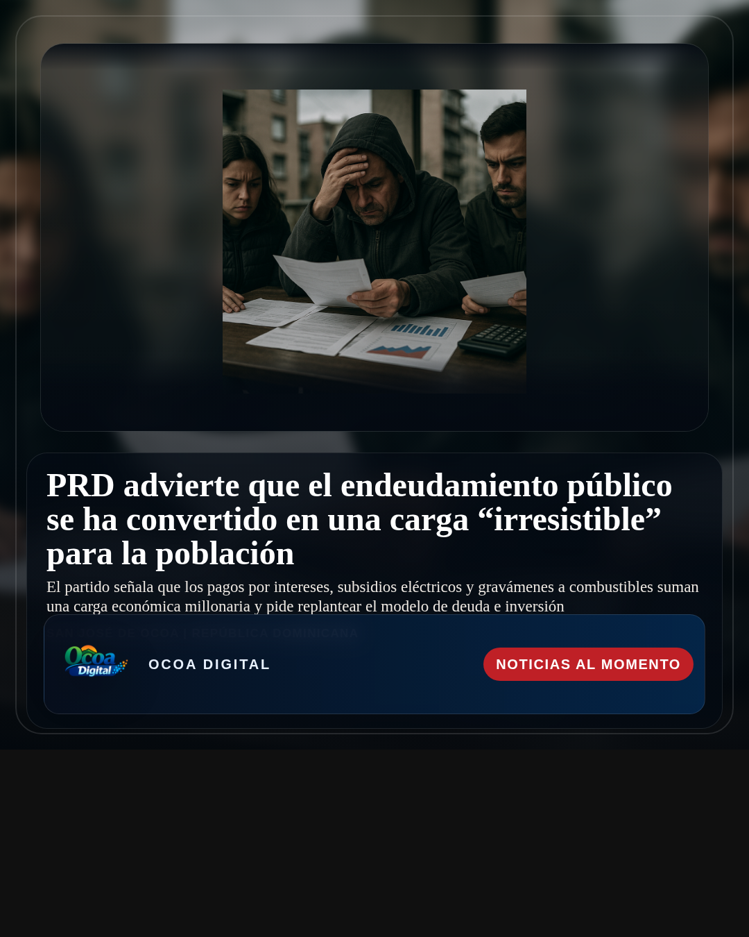 PRD advierte que el endeudamiento público se ha convertido en una carga “irresistible” para la población