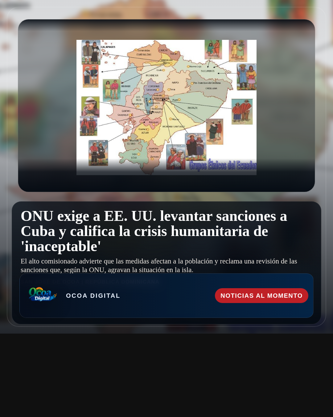 ONU exige a EE. UU. levantar sanciones a Cuba y califica la crisis humanitaria de 'inaceptable'