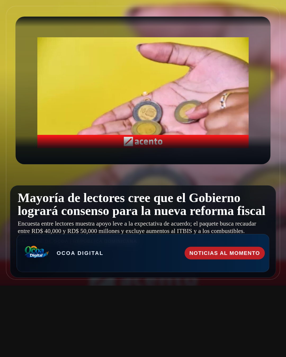 Mayoría de lectores cree que el Gobierno logrará consenso para la nueva reforma fiscal