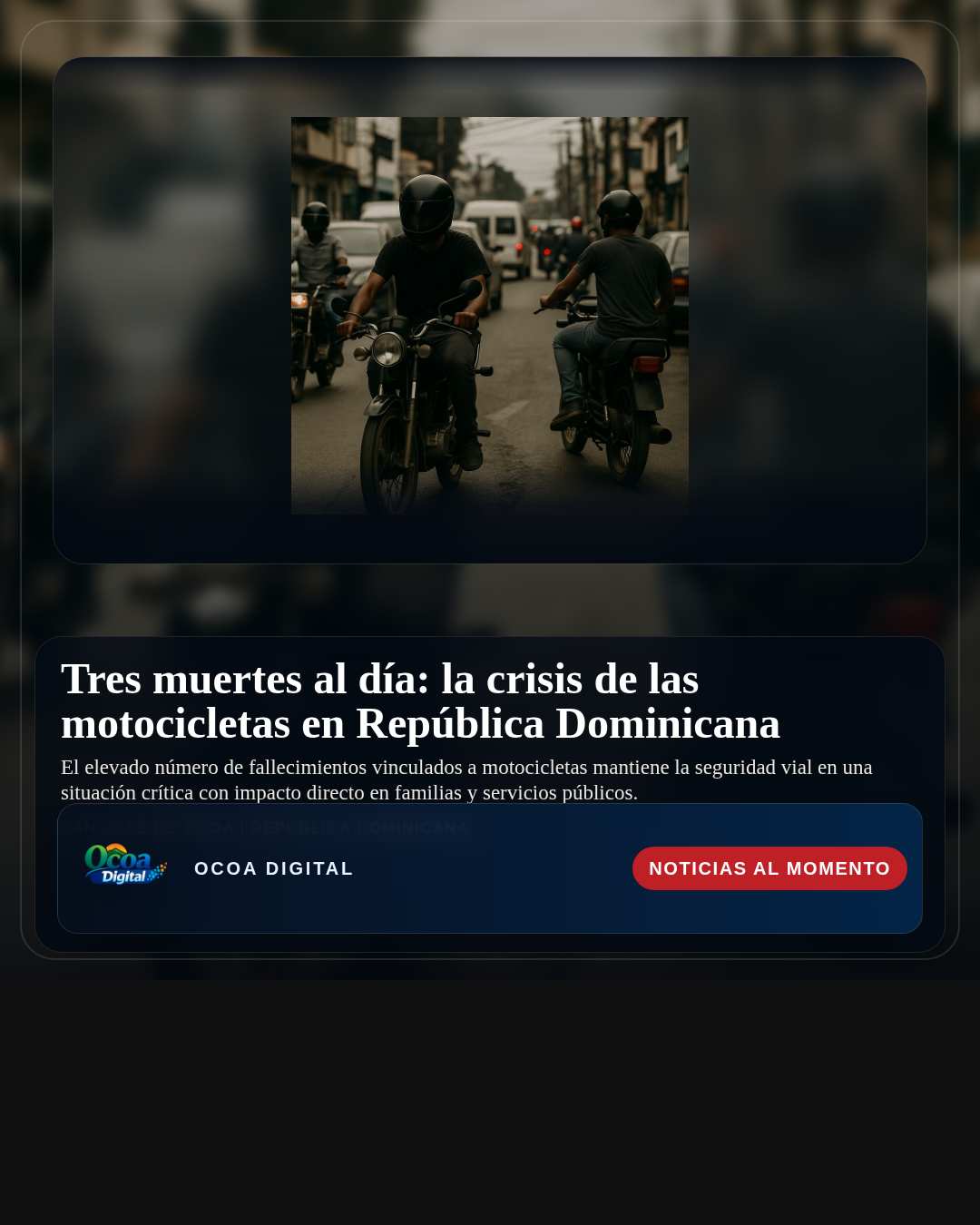 Tres muertes al día: la crisis de las motocicletas en República Dominicana