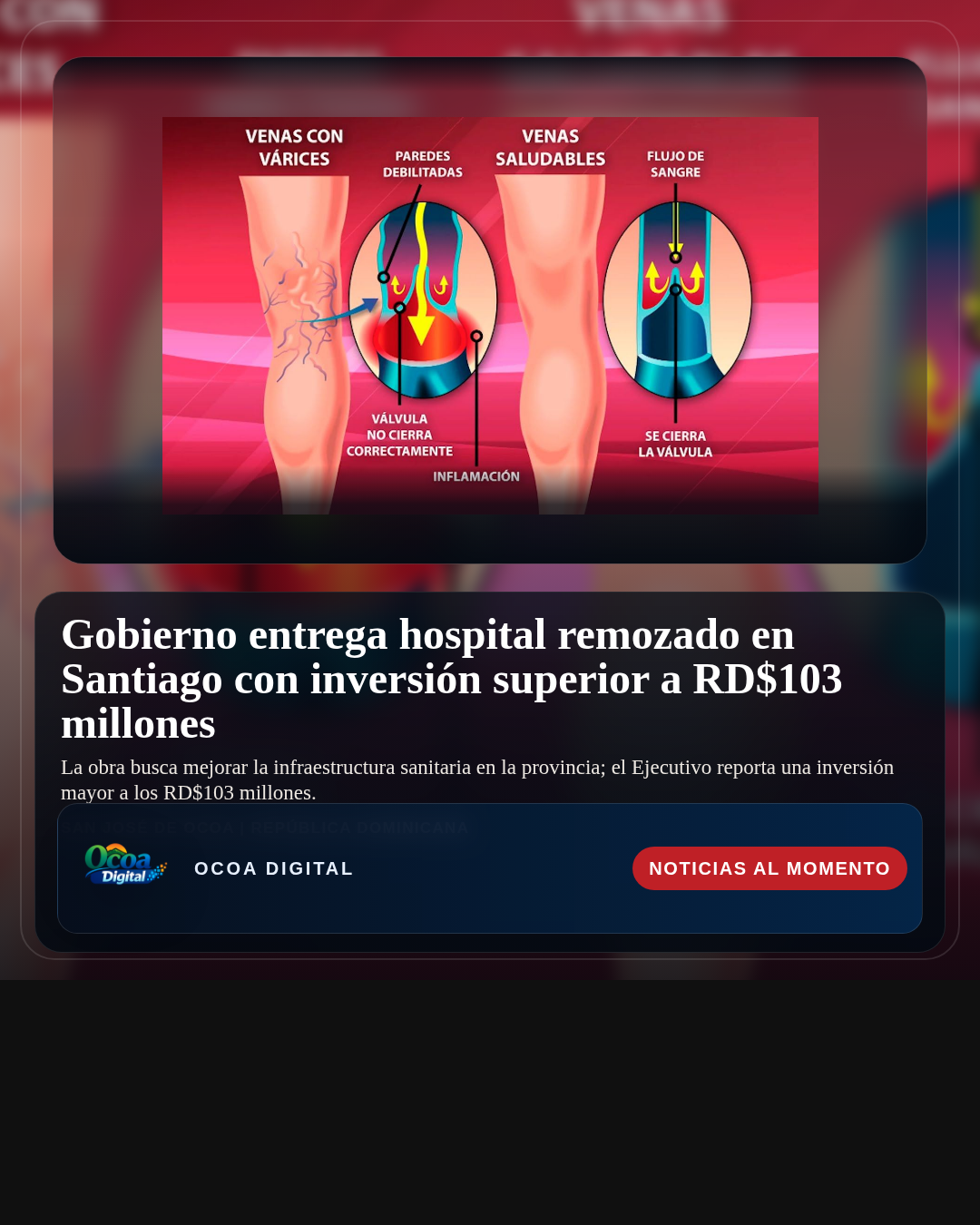 Gobierno entrega hospital remozado en Santiago con inversión superior a RD$103 millones