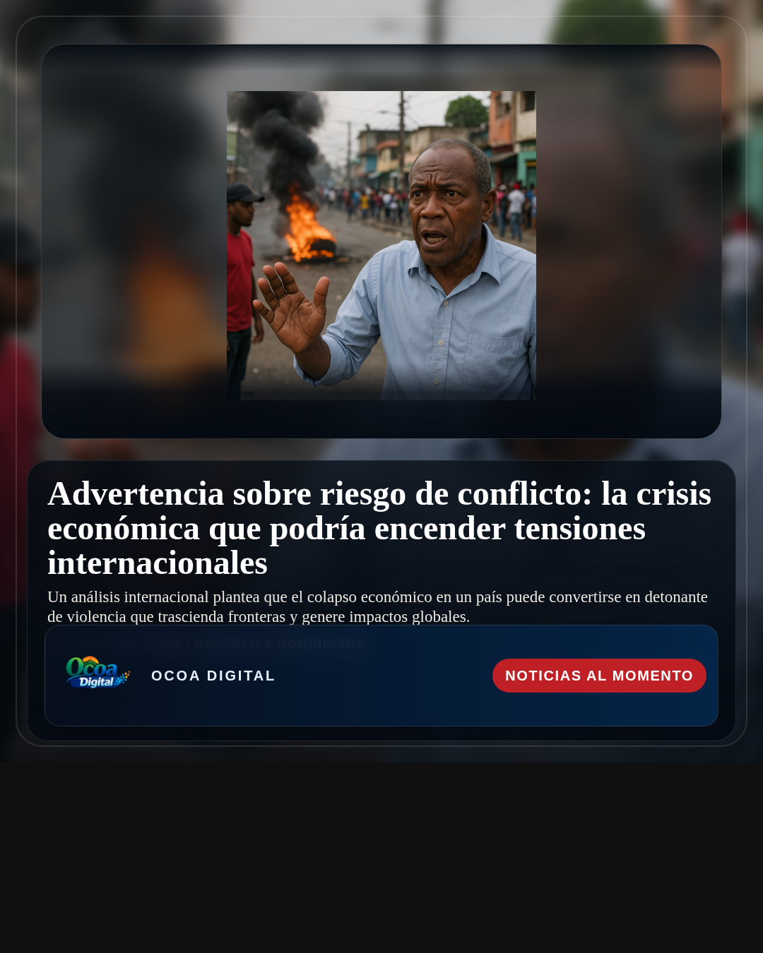 Advertencia sobre riesgo de conflicto: la crisis económica que podría encender tensiones internacionales