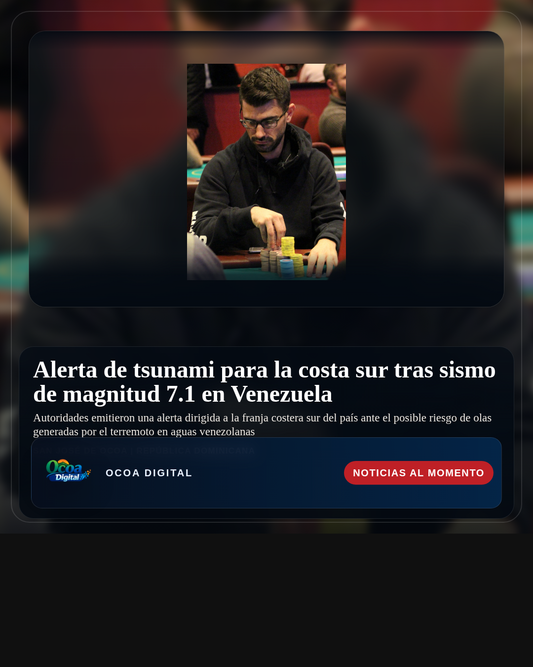 Alerta de tsunami para la costa sur tras sismo de magnitud 7.1 en Venezuela
