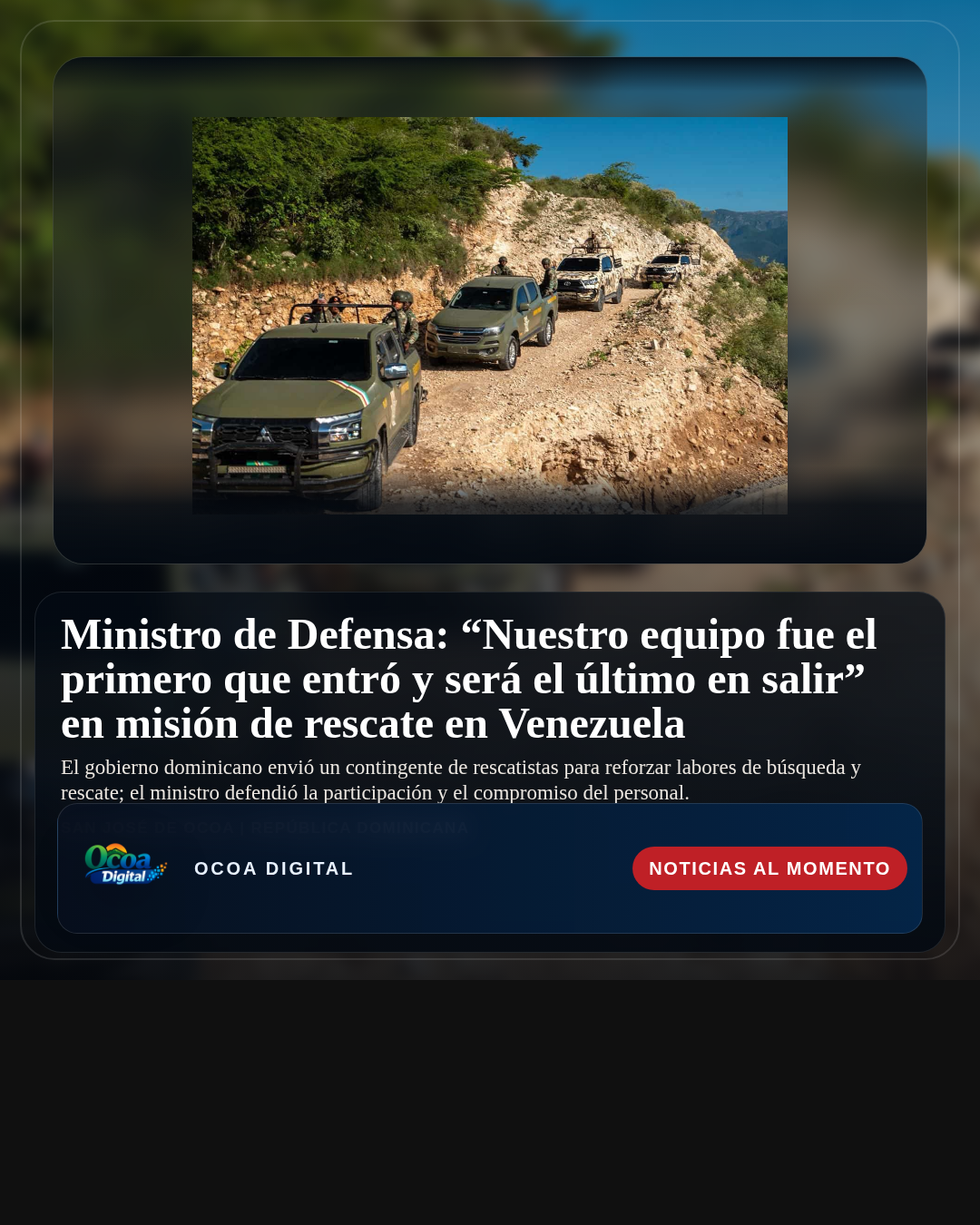 Ministro de Defensa: “Nuestro equipo fue el primero que entró y será el último en salir” en misión de rescate en Venezuela