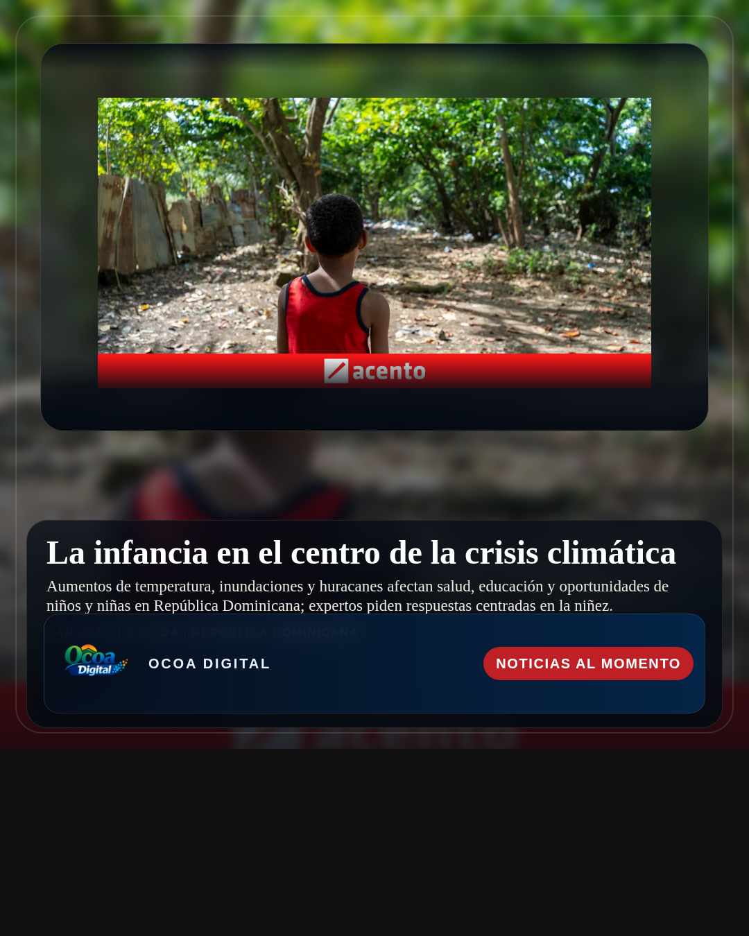 La infancia en el centro de la crisis climática