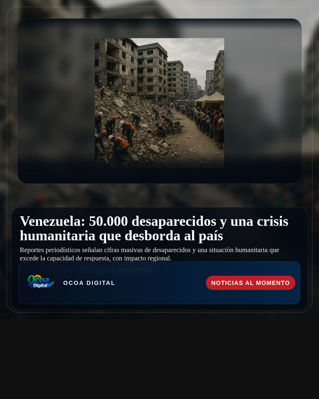 Venezuela: 50.000 desaparecidos y una crisis humanitaria que desborda al país