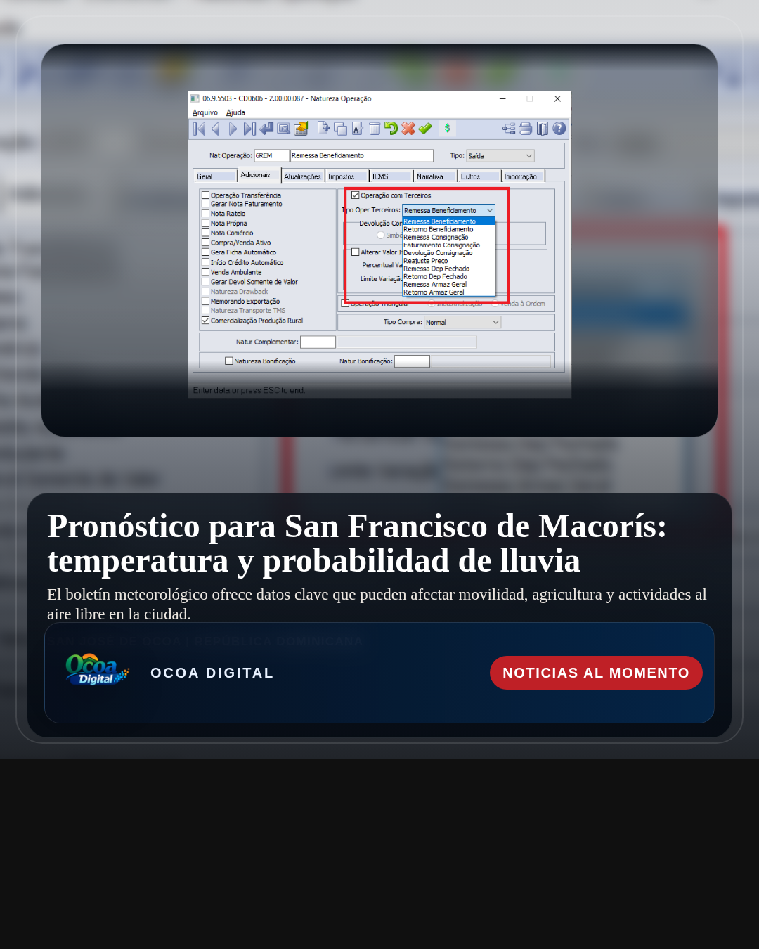 Pronóstico para San Francisco de Macorís: temperatura y probabilidad de lluvia