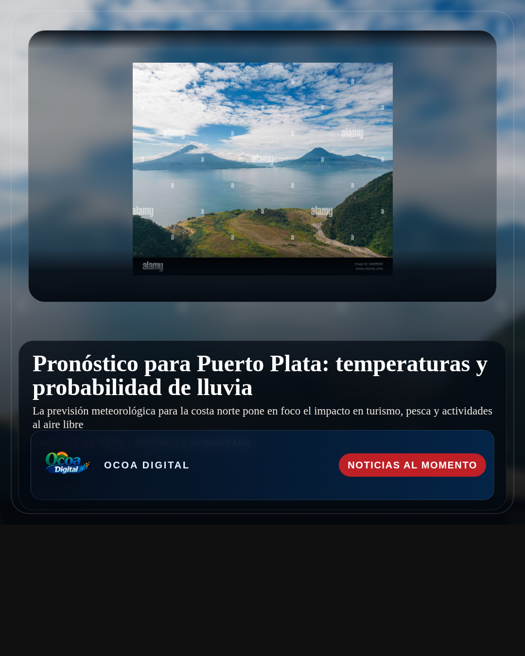 Pronóstico para Puerto Plata: temperaturas y probabilidad de lluvia