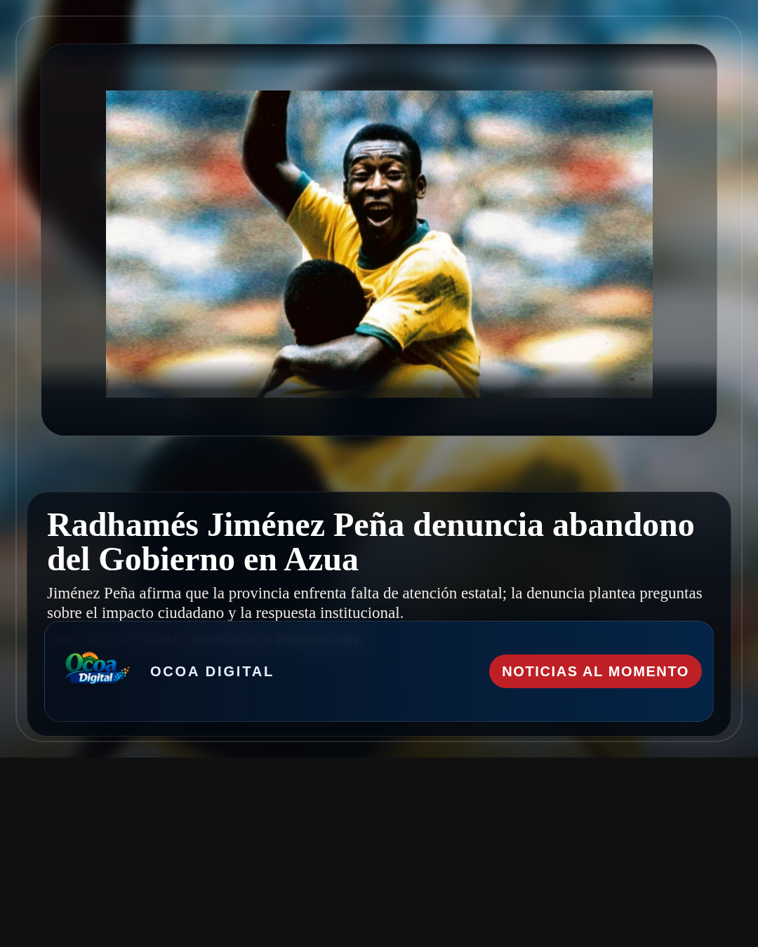 Radhamés Jiménez Peña denuncia abandono del Gobierno en Azua
