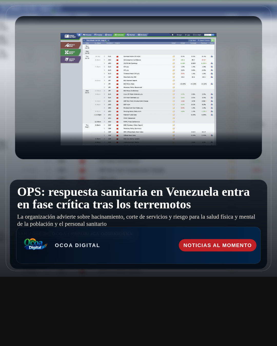 OPS: respuesta sanitaria en Venezuela entra en fase crítica tras los terremotos