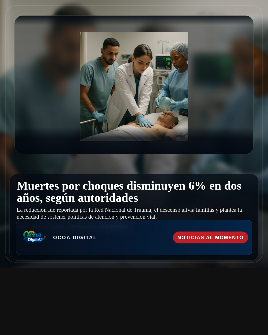 Muertes por choques disminuyen 6% en dos años, según autoridades